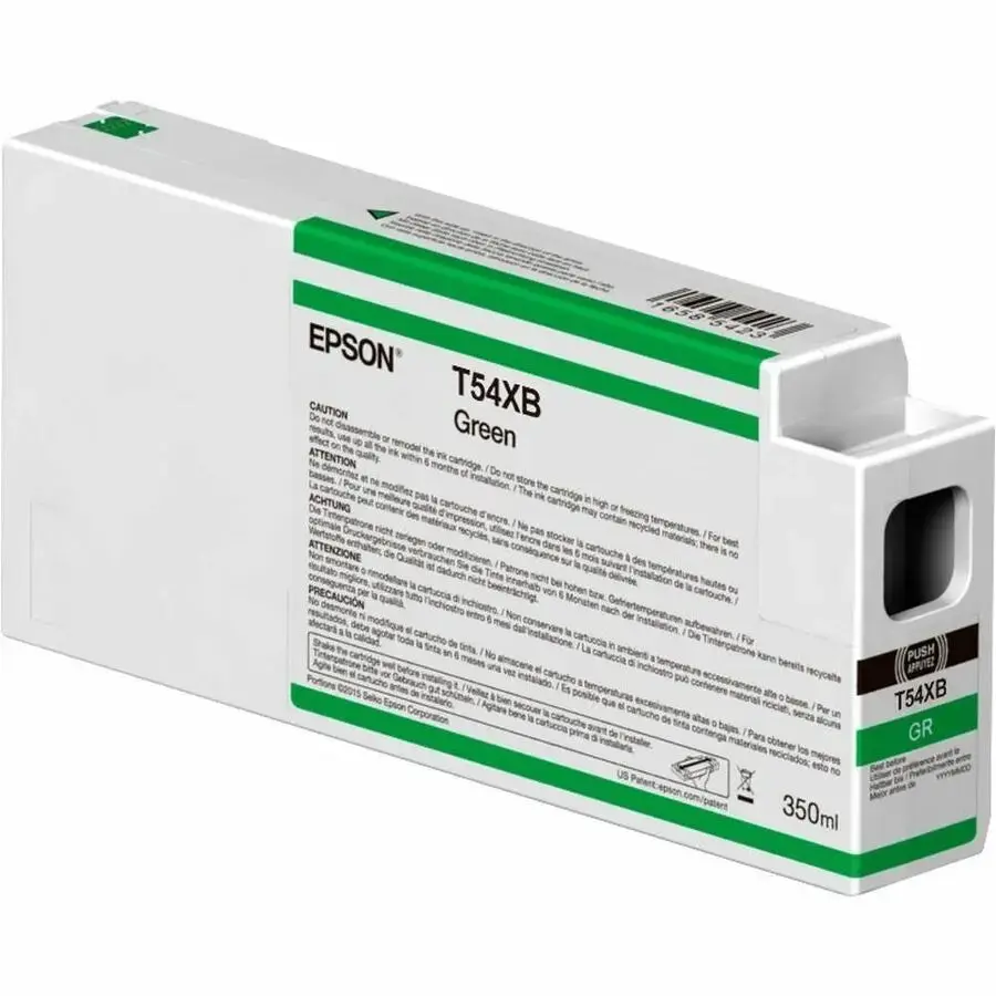 Epson UltraChrome HDX/HD T54XB00 Original Green Inkjet Cartridge - 350mL, Compatible with Epson SureColor Printers
