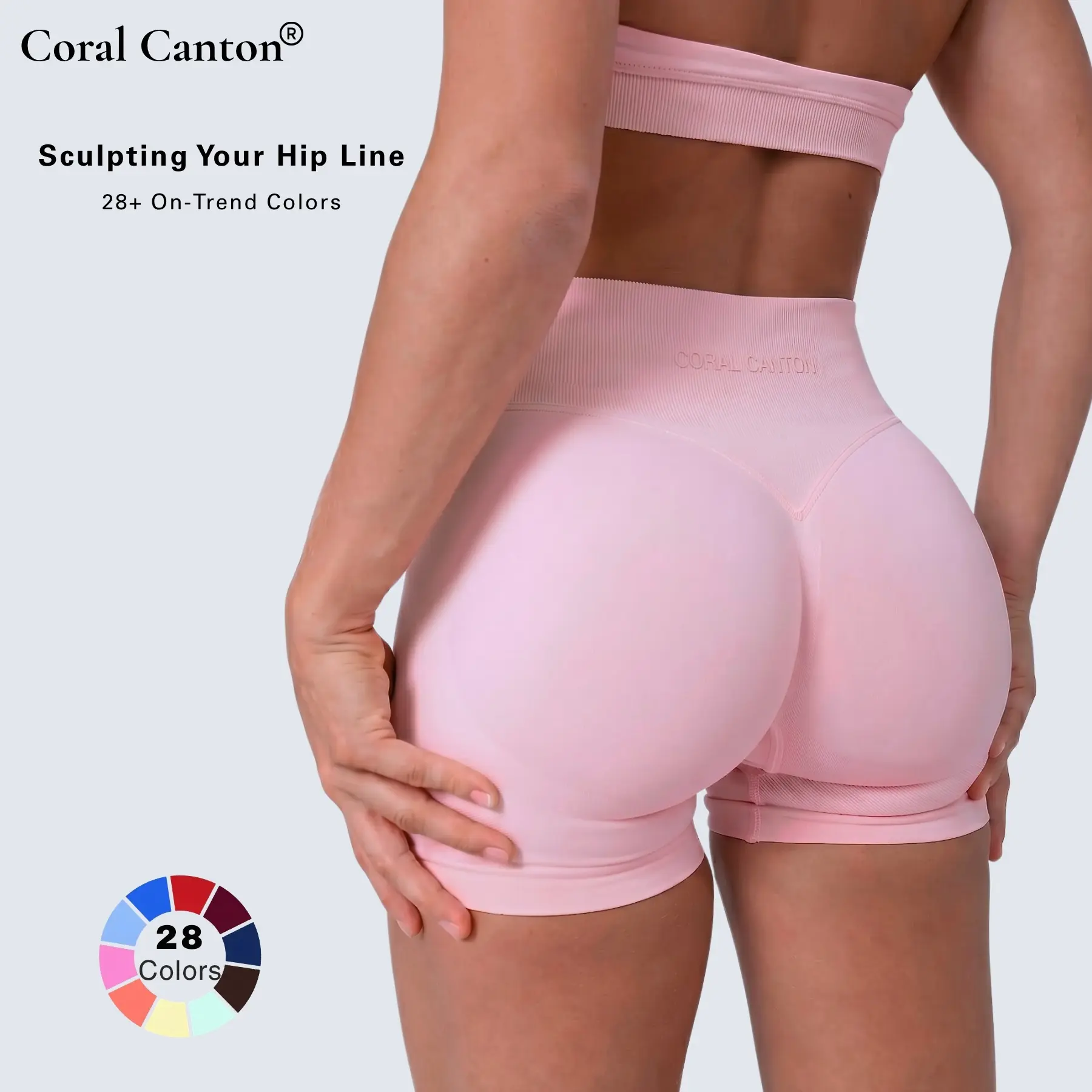 【Brand Pick】Coral Canton Sports Shorts High Waistband Butt Lifting BackToSchool