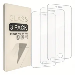 [3 Packs] Shatterproof Tempered Glass Screen Protector for Iphone SE 2022/SE 2020, for Iphone 8/7 [3-Pack] [99.99% HD Clear] [Easy Installation Frame] [9H Hardness][Bubble Free]