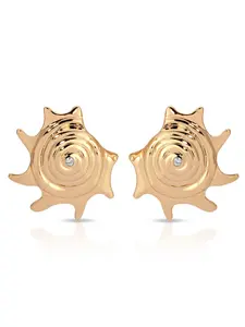 Ettika Sorrento Statement Earrings – 18k Gold Plated Zinc Earrings with Cubic Zirconia, 1-Inch Elegant Studs