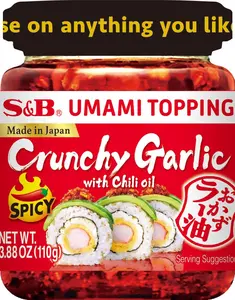 Umami Topping Crunchy Garlic with Chili Oil Spicy 3.88 Oz Garlic Spice for Food