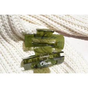 Custom Olive Green Hair Claw