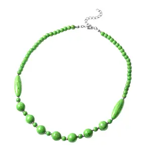 Shop LC Therapy Stainless Steel Howlite Crystal Resin Choker Beaded Necklace for Women Size 18-20" Birthday Gifts