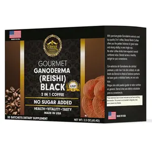Eternal Gourment Ganoderma (Reishi) Black Coffee 2 in 1 Made in USA Beverage
