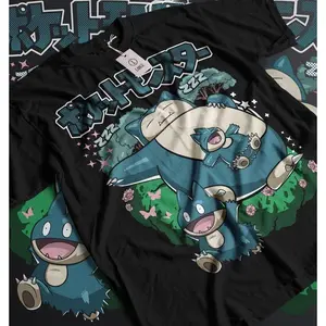 Snorlax Shirt - Lazy Giant Kaiju Japanese Style Shirt, Japanese Anime Movie Film Nerd Gaming Novelty Funny Unisex Shirt