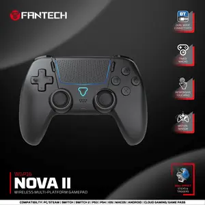 FANTECH NOVA II WGP16 Wireless Switch Controller BT5.3 & Wired Dual-Mode Connection Hall Joystick and Effect Trigger Integrated Audio Port & Speaker for PS4 NS2 Gamepad Wired Controller Premium Gaming Controllers