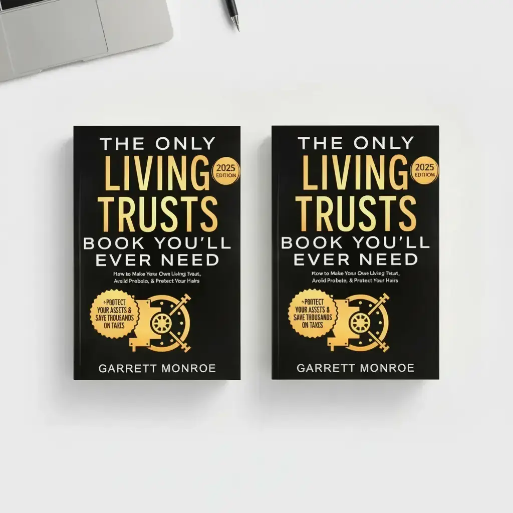 How to Create Your Own Living Trust Book Bundle, 2pcs Black One-Size Modern Paper Tutorial Guides for Estate Planning and Step-by-Step Instructions