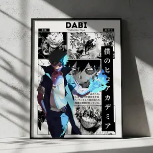 Dabi My Hero Academia Anime Poster, Manga Wall Artwork Prints, Home Decor Gift