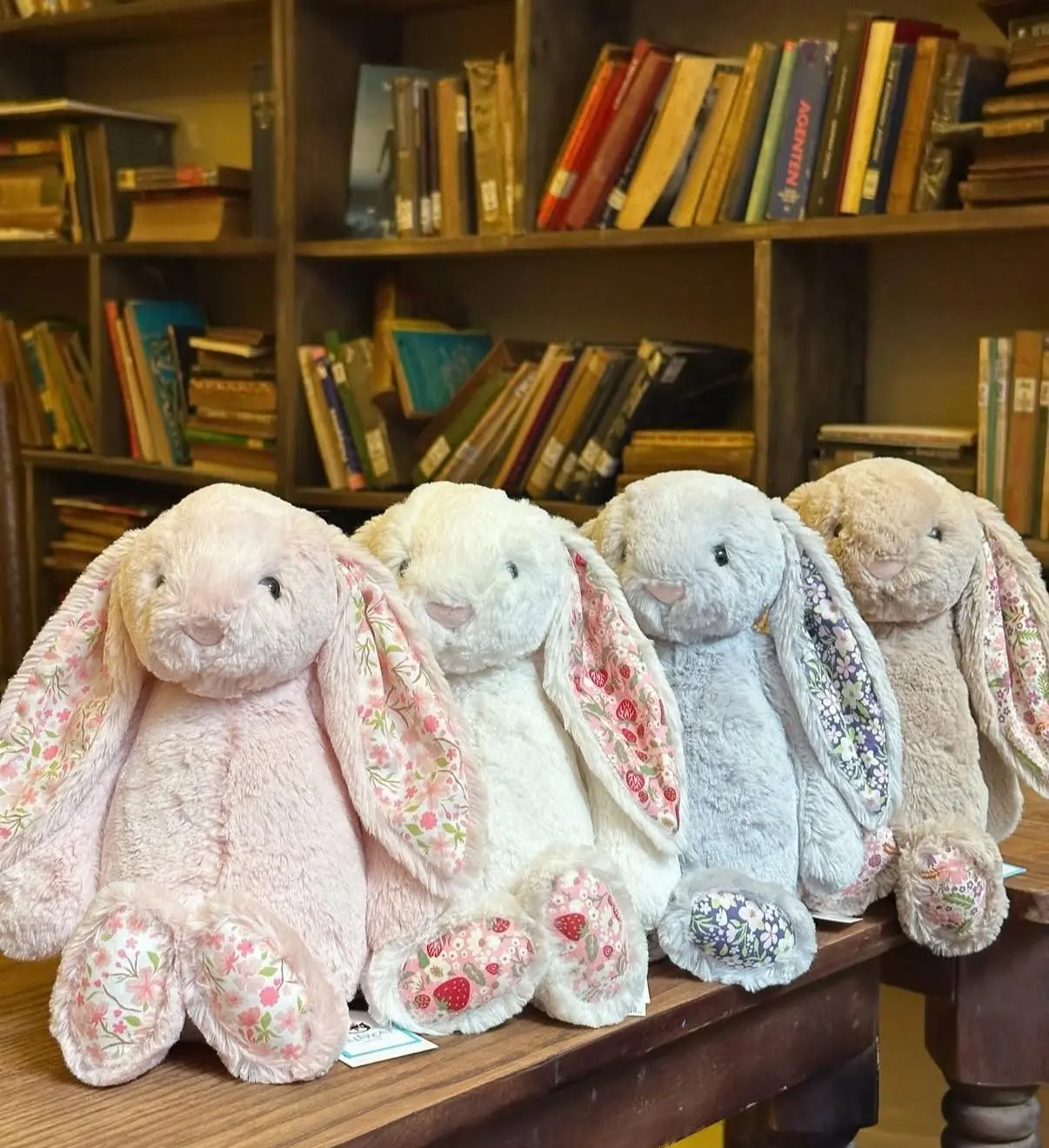 Cute Jellycat Blossom Bunny Plush Soft Rabbit Stuffed Animal Floral Print Ear Bunny Cute