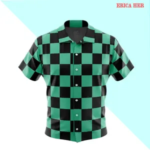 Tanjiro Kamado Demon Slayer Button Up Hawaiian Shirt