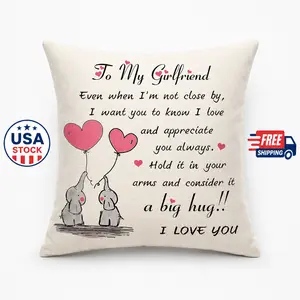 Last Minute Girlfriend Gifts from Boyfriend Girlfriend Cushion Cover Anniversary Gifts Birthday Gifts for Her Romantic Surprise for Her Throw Pillow Cover Cushion Case