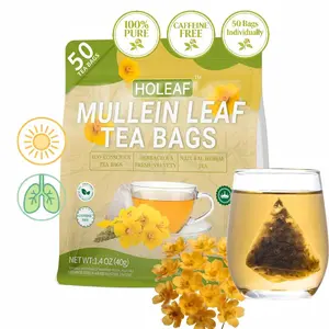 HOLEAF Mullein Leaf Tea Bags , Eco-Conscious Tea Bags, 50 count