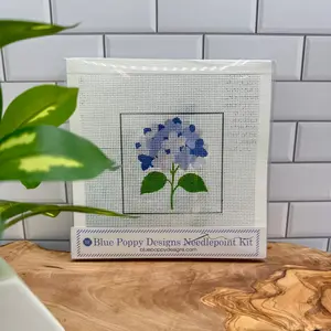 Blue Hydrangea Needlepoint Kit