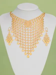 Women's Elegant Hollow Out Design Necklace & Dangle Earrings, Necklaces Earrings Set, 2024 New Style Exquisite Trendy Teardrop Jewelry Set, Fashionable Jewelry Set for Party Decoration