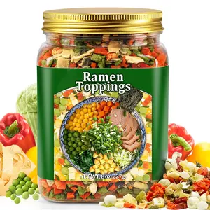 8oz Dried Ramen Toppings, 9 Dehydrated Vegetables for Instant Noodles & Miso Soup, Plant-Based Add-Ins for Chicken Soup, Veggie Salad & Vegan Ramen - Clean Label, Quick Prep