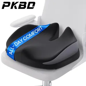 Large Seat Cushion for Office Chair Memory Foam Coccyx Pain Relief Cushion Pillow for Back Support Non-Slip Seat Pad