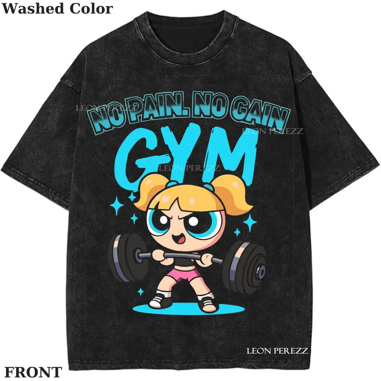 NO PAIN NO GAIN Gym Vintage Power-Girl T-Shirt, Unisex Apparel, Graphic Tee, Womenswear, Menswear, Gift for him for her