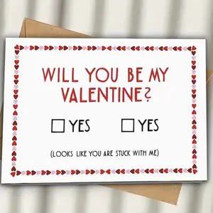 Will You Be My Valentine Greeting Card Will You Be My Valentine Greeting Card