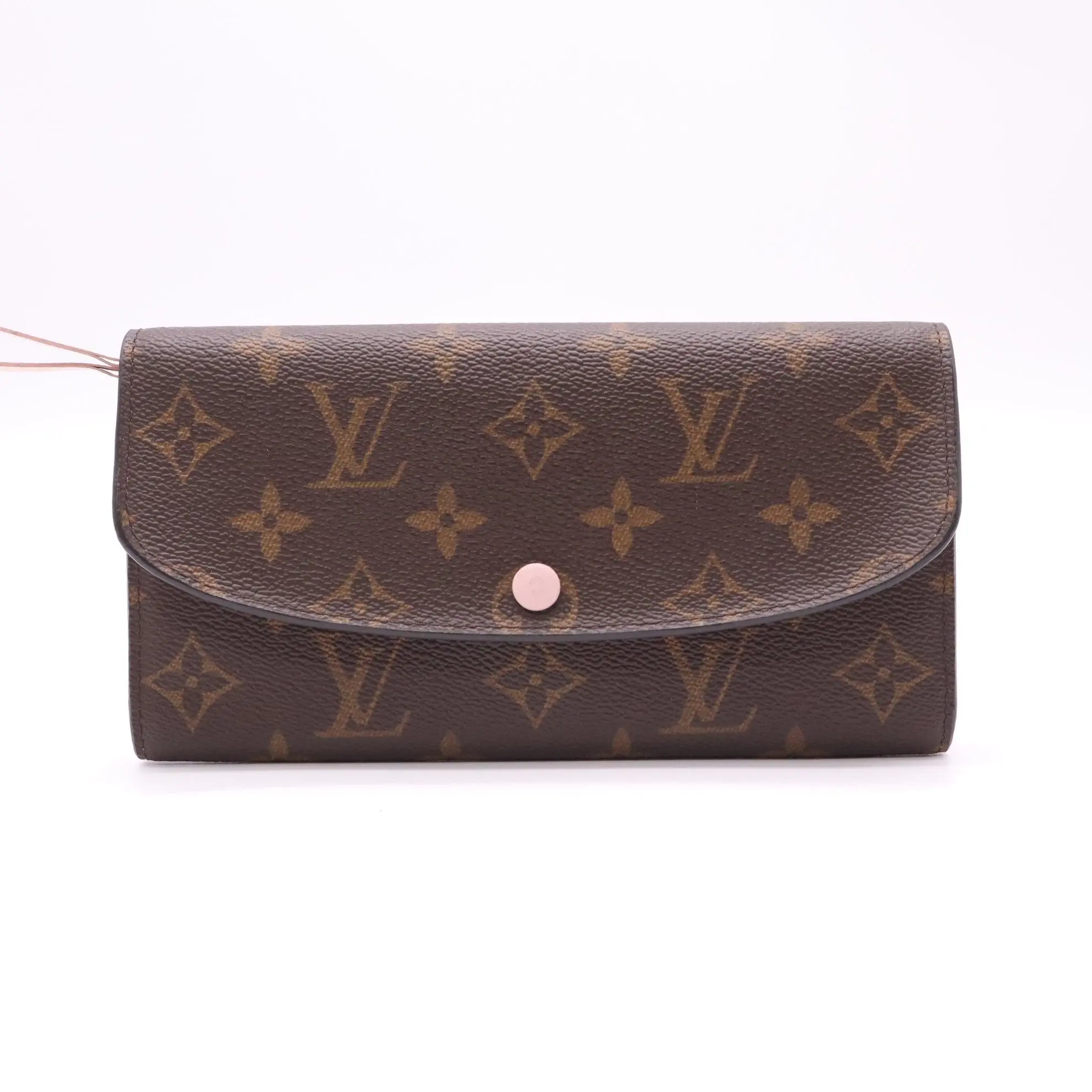 Pre-owned Louis Vuitton Leather Small Leather Goods Monogram Canvas Emilie Wallet W22086