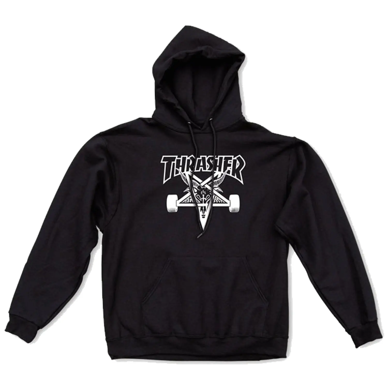 Thrasher Skateboard Sweatshirt Sk8 Goat Hoodie Black