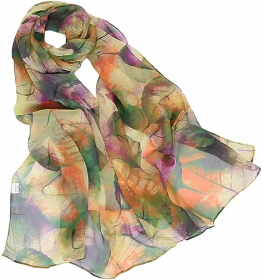 Women's Lightweight Elegant Floral Pattern Sheer Scarves, Shawls & Wraps