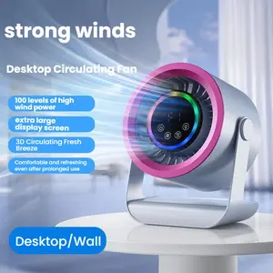 Desktop Turbo Ice Feel Fan, USB Rechargeable Silent High Airflow Circulator, Small Cold Fan for Office and Home Use, USB Charging Fan