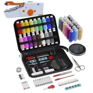 Handheld Multi-function Electric Sewing Machine,Portable Mini Sewing Machine,Handy Stitch Sewing Machine for Home Travel - Sewing Machine Kit with 18 Thread Colors, Emergency Sewing Kit