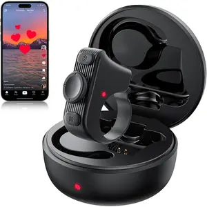 Scrolling Ring Bluetooth Remote Control,Page Turner for Kindle App,Bluetooth Camera Shutter Remote for iPhone, Android,iOS,iPad,Tablet-Black