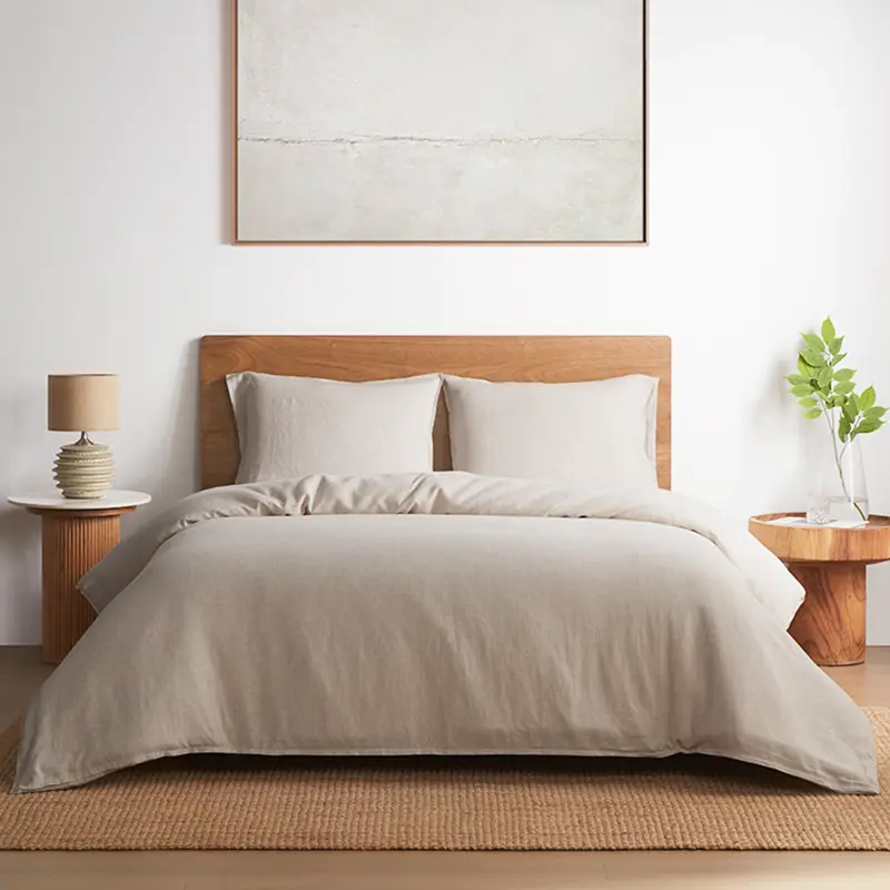 DAPU 100% Linen Duvet Cover Set, Pure Natural French Flax Linen Duvet Cover With 8 Corner Ties and Zipper Closure, Soft Breathable Durable for Hot Sleepers, Cool in the Summer backtoschool