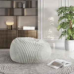 Bridgevine Home Sky Luxe 40 inch Minky Dove Grey Memory Foam Lounger