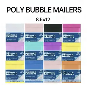 #2 Poly Bubble Mailers, 8.5 X 12, Pack of 50, Self Seal Waterproof Mailing Envelopes, Usable Size 8.5 x 11 Inch , 50 Pieces