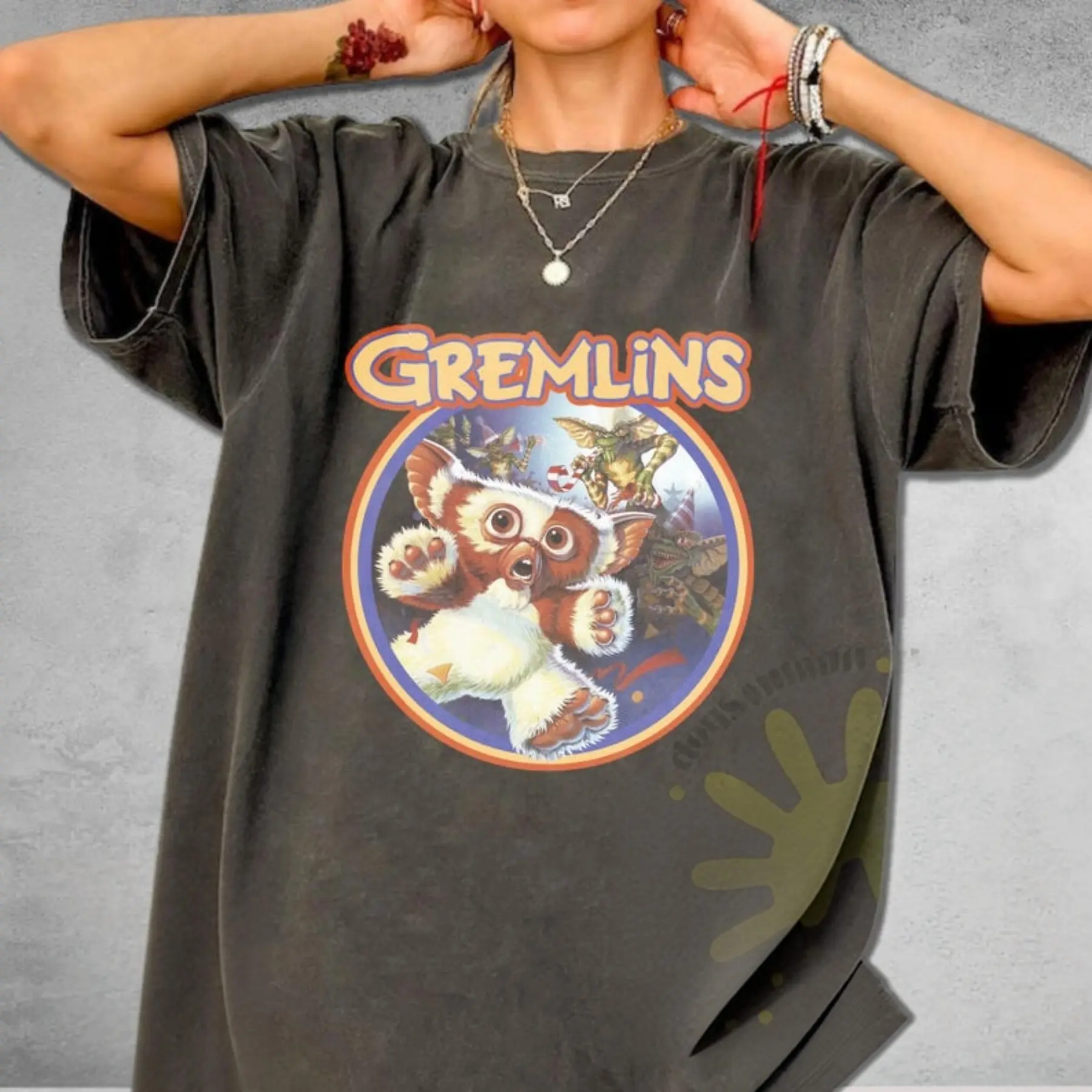 GREMLIN Retro Game Vintage Style Shirt Custom Apparel Music New Year Christmas Gift Homage Not OfficUnisex summer tops for top