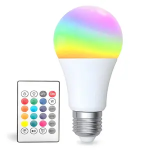 E27 Colorful LED Bulb Set with Remote Control, Adjustable Dimmable Lights for Home Party Decor, Wall Sconce Ceiling Fan (2/4/6 Pack) Dimmable Bulbs