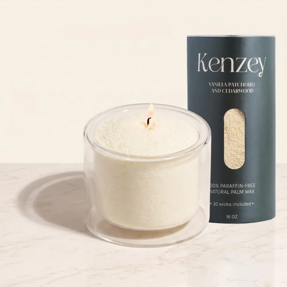 Glass Pearled Candle — Medium