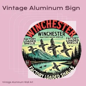 Aluminum Vintage Hunting Migration Decorative Wall Art 8x8 Inch Retro Home Decor for Bar Cabin Lodge Man Cave Aluminum Sign Vintage Plaque Decor