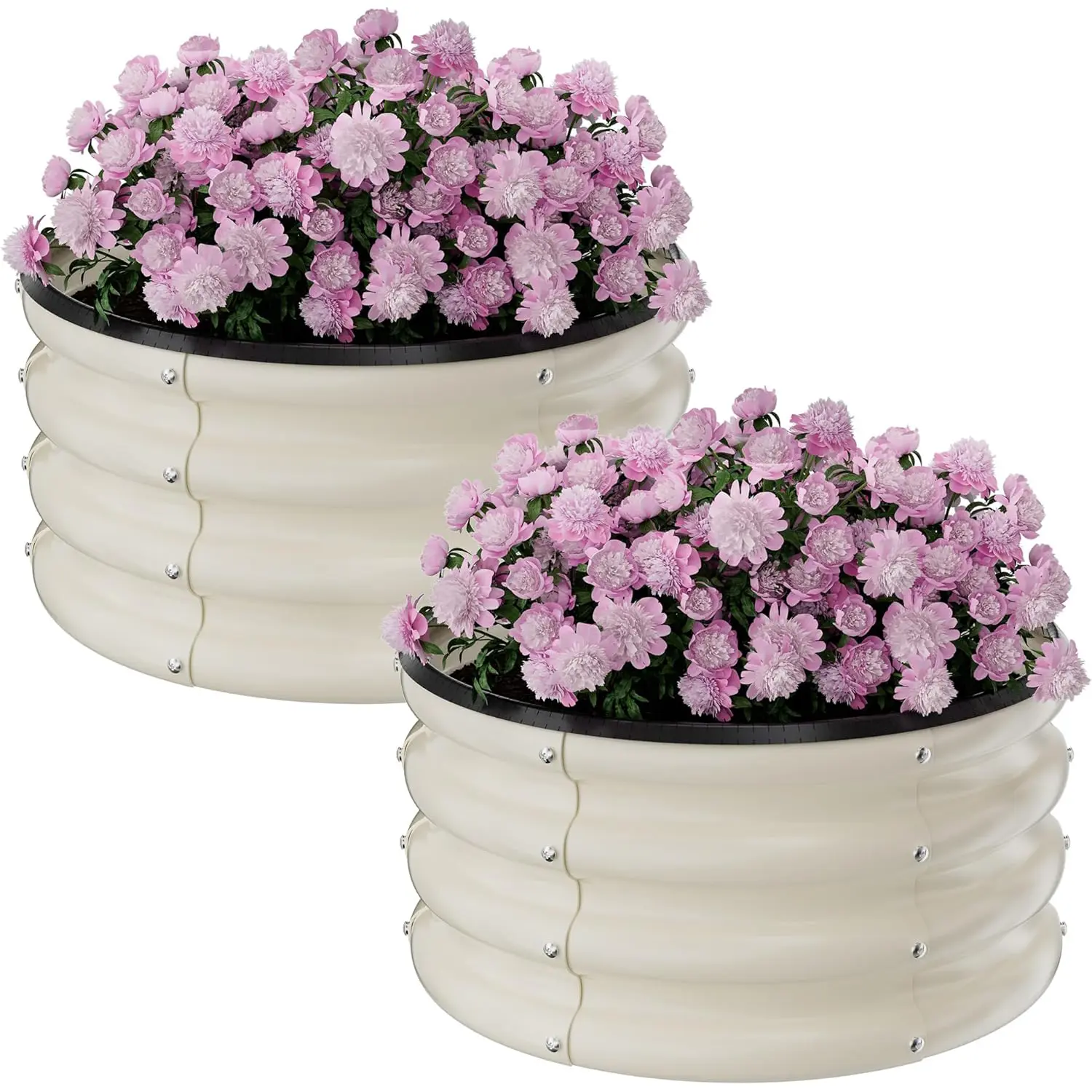 Heat&Frost Resistant Raised Garden Beds–2Pcs/3pcs Outdoor Planter Boxes for Vegetable/Flowers/Herbs for Indoor/Garden/Balcony