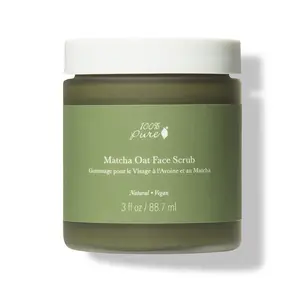 100% PURE Nourishing Matcha Oat Face Scrub With Antioxidants & Caffeine