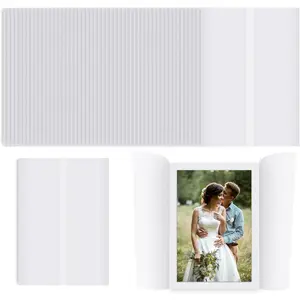 50 Sheets Pre-Folded Vellum Jackets for 5x7 Invitations,Vellum Wraps for 5 x 7 Wedding Invitations,Bulk Transparent Paper Envelope Liners for Wedding Baby Shower Birthday Invitations Cards