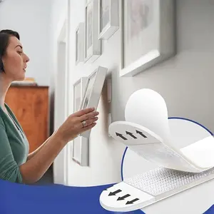 Large Heavy-Duty Picture Hanging Strips, No Damage Detachable Frame Hooks, Tool-Free Installation, Easy Mounting for Frames & Mirrors, Easy Installation, Hanging Strips