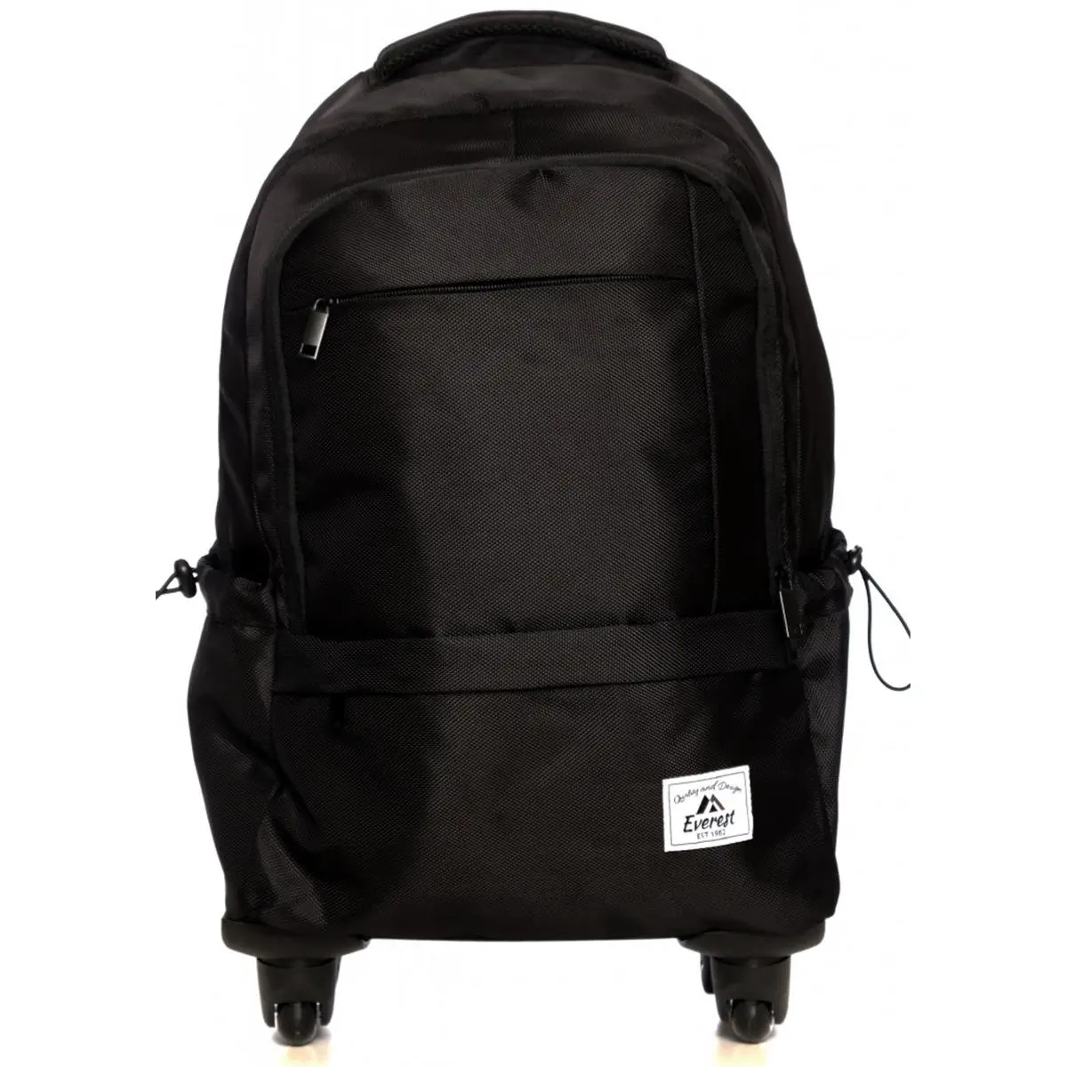 212 MAIN Everest Wheeled Laptop Backpack - Black, Detachable Straps, Large Compartment, Padded Back, Wheel Mobility, Zippered Pockets (Car Interior Decoration Accessory), Wheelmobility, Zipperedpockets