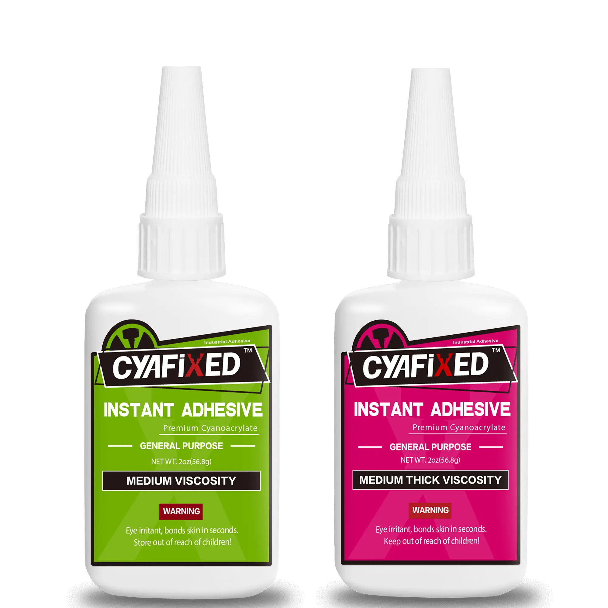 CYAFIXED Super Glue - Medium & Medium Thick - CA Glue (Instant Adhesive) for 3D Printing,Plastic, Rubber, Metal, Permanent Repair,DIY Household Clear Glue Aquascape and Hobby Models