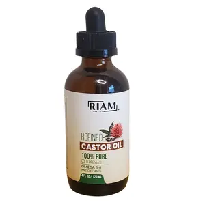 Castor Oil, 100% PURE ORGANIC Cold press Hexane Free 4oz Hair, Skin, Nails Haircare Moisturizer Moisturizing Comfort Moisture Hydrating
