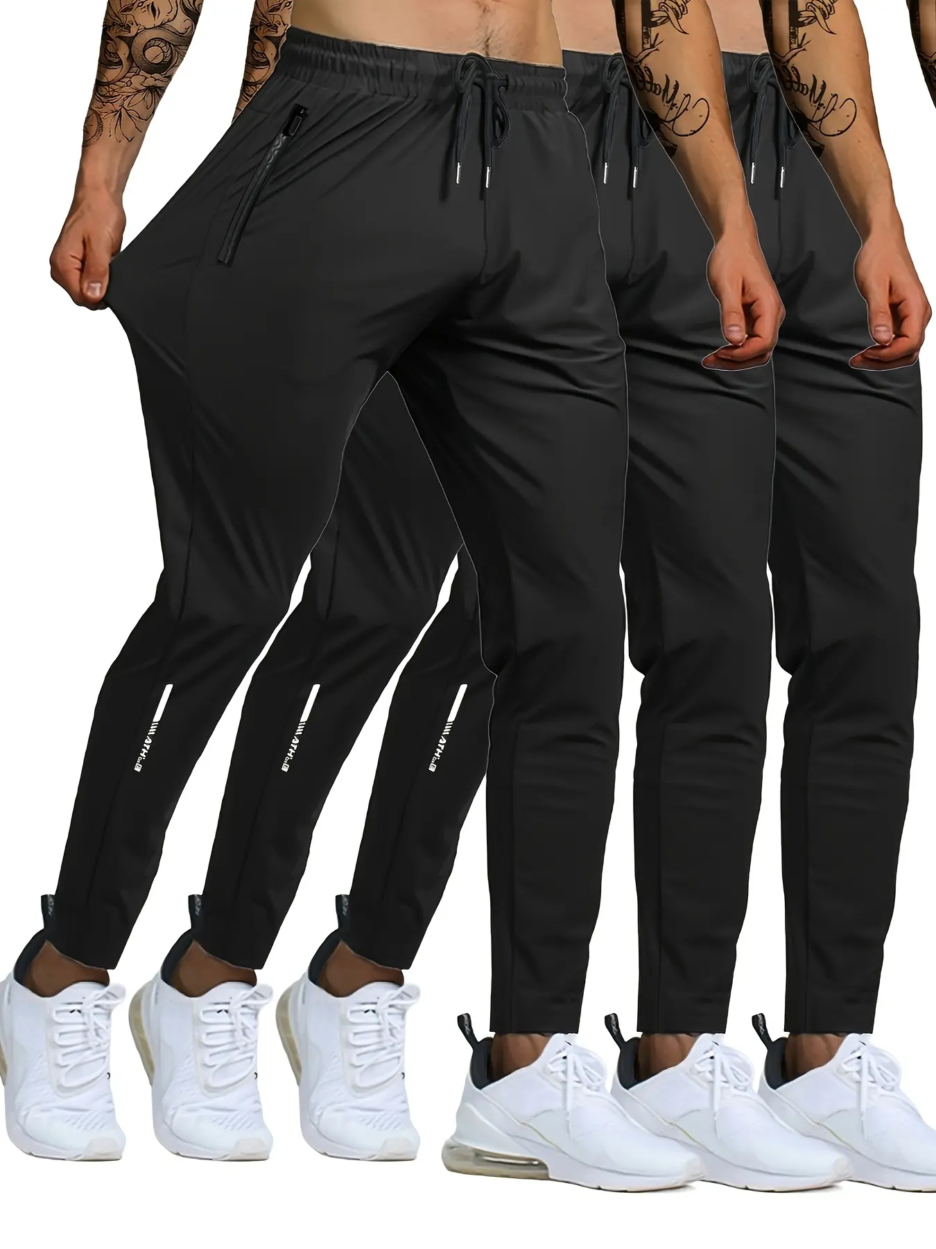 Men's Sports Pants Three Pack Quick Dry Breathable Lightweight Suitable for Spring Summer Autumn Outdoor Sports Fitness Running,clothes for back to school,first day of school outfits Sports Jogging Pants Sports Trousers