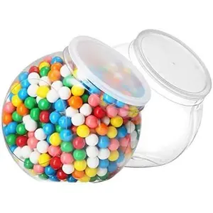2-Pack Plastic Candy Jar - 96oz Large Candy Jars with  for Candy Buffet, Kitchen & Office Desk - Plastic Jars with  for Candy, Cookies & Snacks - Clear Jar with Labels