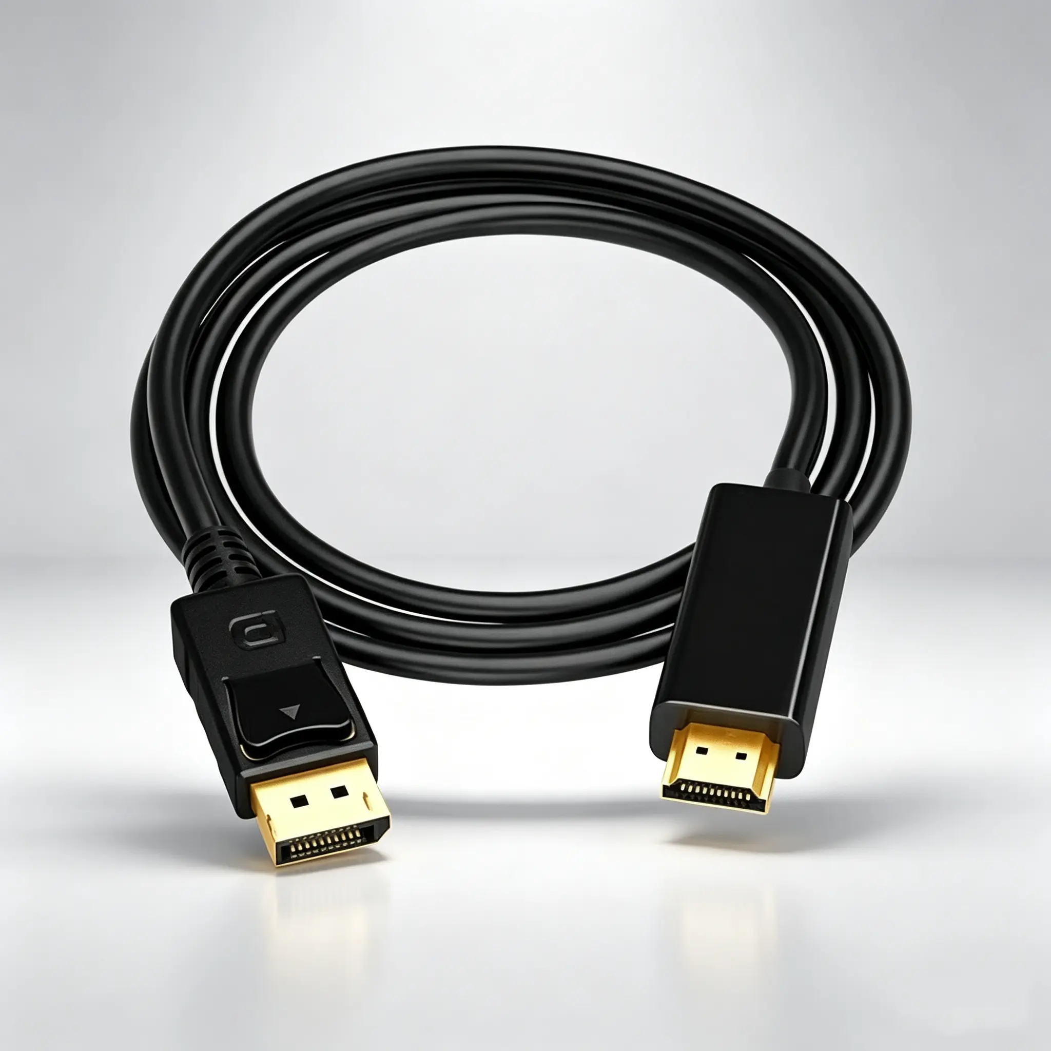 DisplayPort (DP) to HDMI Cable Adapter, 1.8 m, Aluminum Alloy Housing, Audio/Video Converter for Computers and HD TVs, 1080p 60 Hz
