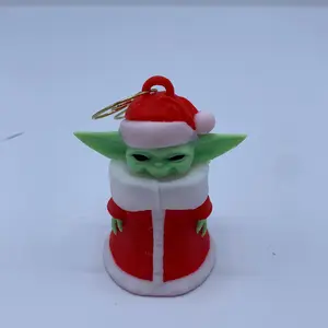 Mandalorian Grogu Christmas Tree Ornament - Festive Home Decor with Gold Hook Included