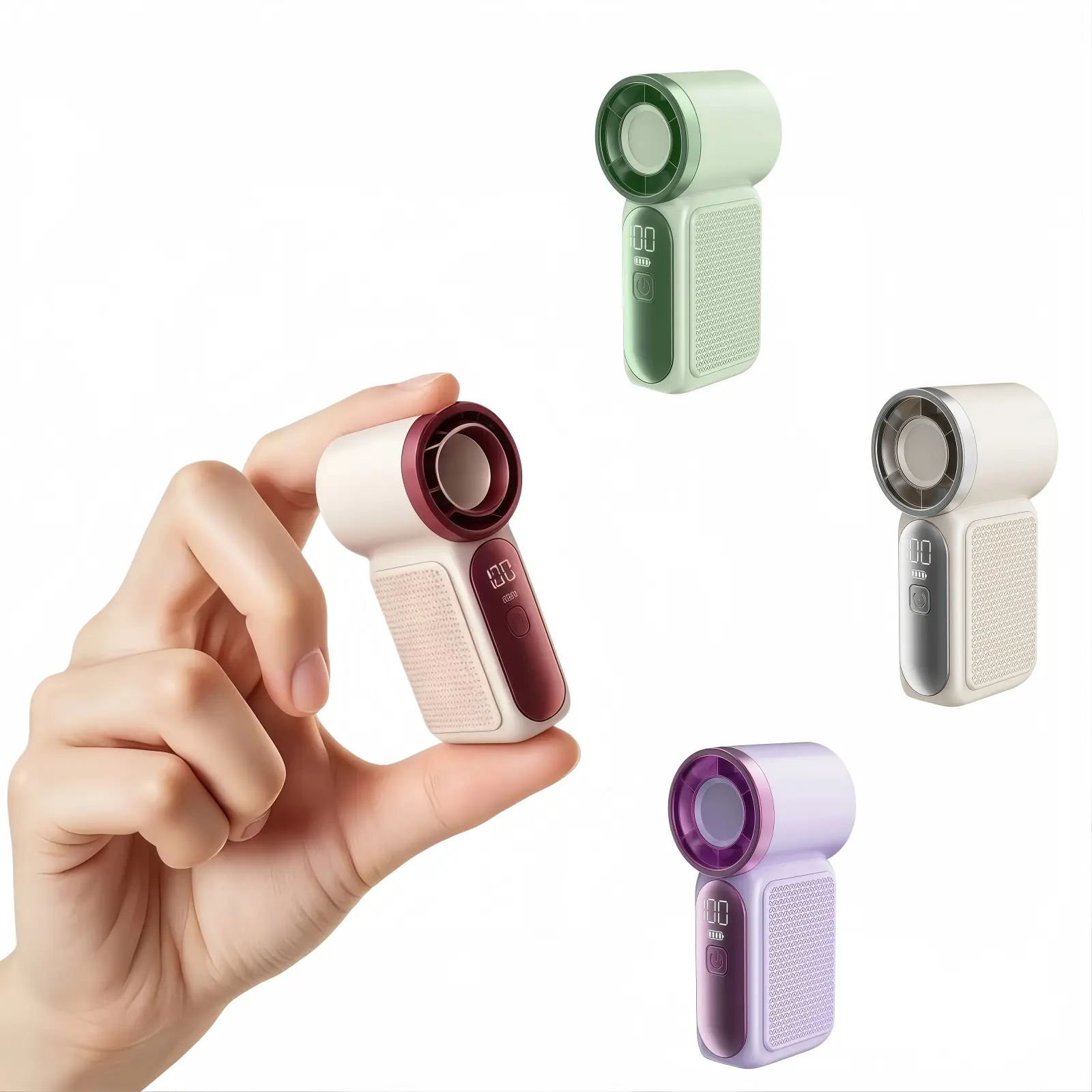 [Summer 2026 Must-Haves] Mini Portable Handheld Cooling Fan with LED Display, 6-Speed Turbo, USB Rechargeable, Pocket-Size for Women, High-Speed Cooling for Travel & Makeup, Perfect Household Appliance Gift