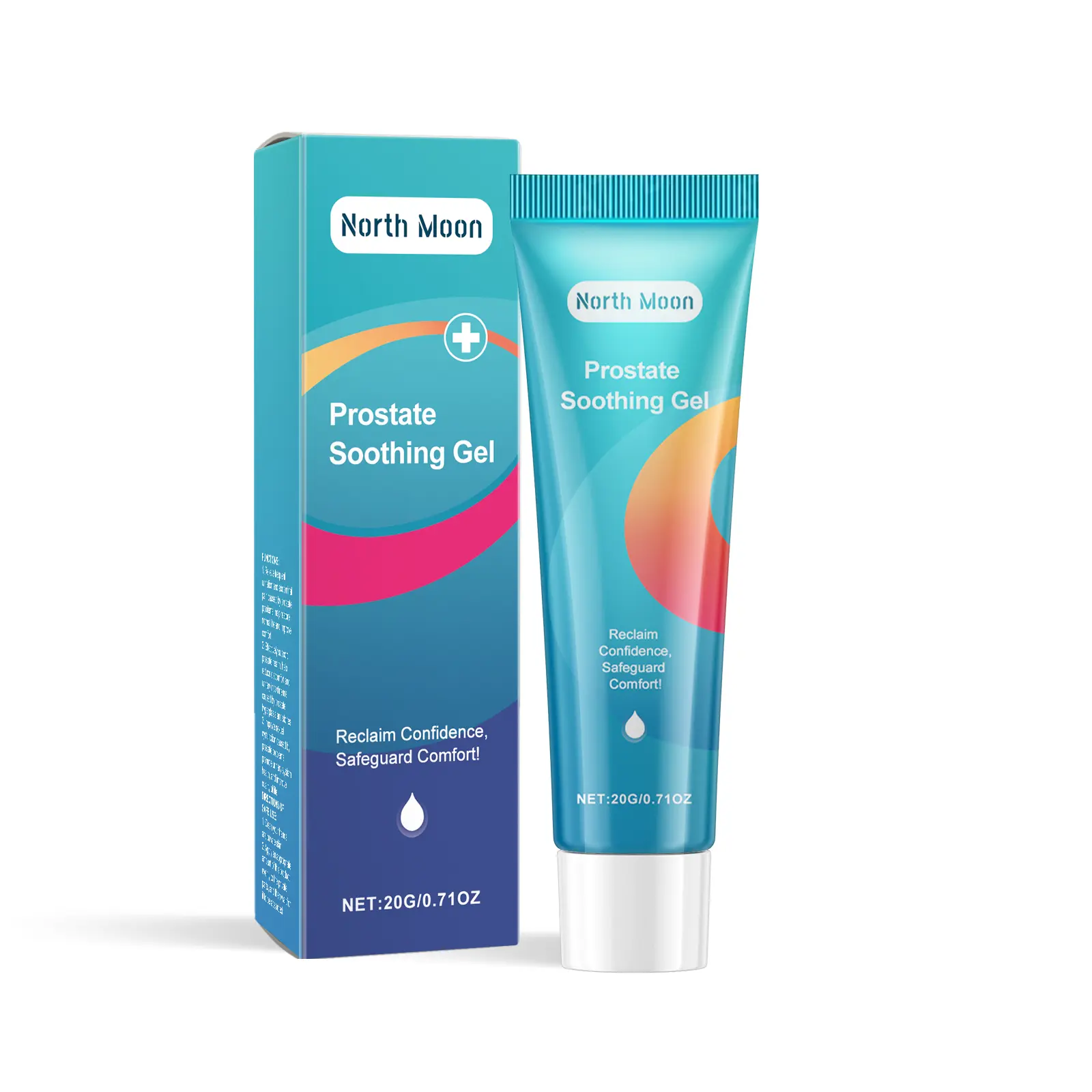 North Moon Men's Prostate Repair Gel - Gentle Herbal Formula, Hydrating Care, Soothing Repair for All Skin Types, Single Item