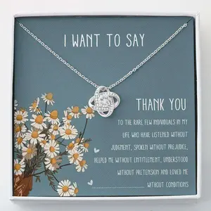 Friend Necklace, Grateful Necklace “ Thank You Necklace “ Love Knots, Friendship necklace, matching sets, BFF gifts, meaningful jewelry, best friend forever