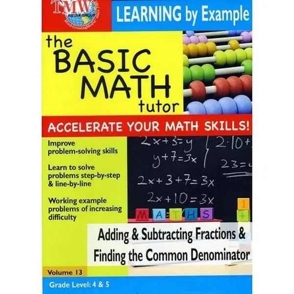 Basic Math Tutor Adding & Subtracting Fractions & Finding CommonDenominator  [DVD Video Disc]